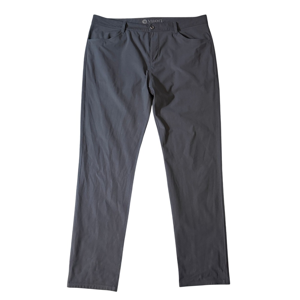 Vuori Meta Pant Mens 37x31 Charcoal Gray Excellent Performance Chino Trousers